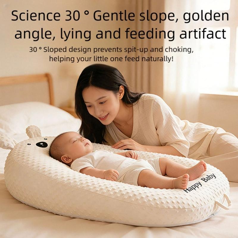 Nursing Pillow Breastfeeding - Cuscino inclinato punteggiato per bambini Cuscino